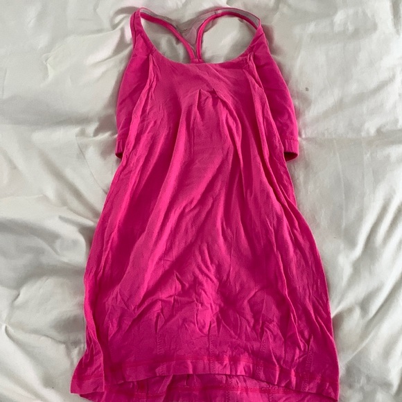 Lululemon tank built in bra approximate size 6 or 8 color pink - Picture 1 of 6